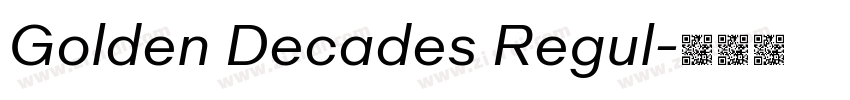 Golden Decades Regul字体转换